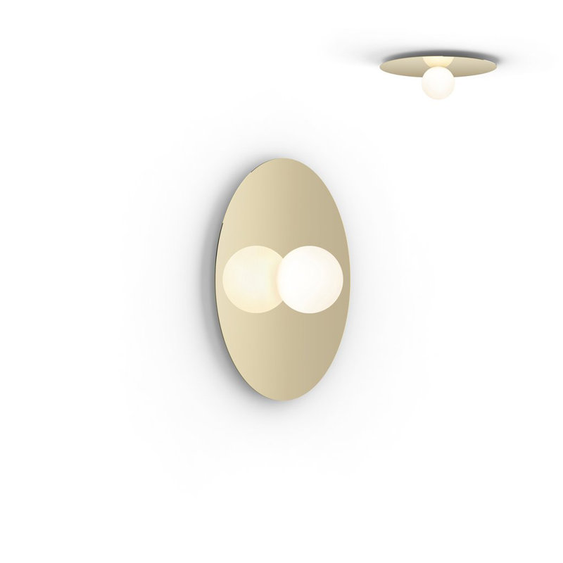 Bola Flush Disc, Brass, 6.5" H x 18" W x 18" D