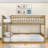 Queen Over Queen Bunk Bed With Guardrails-416836846