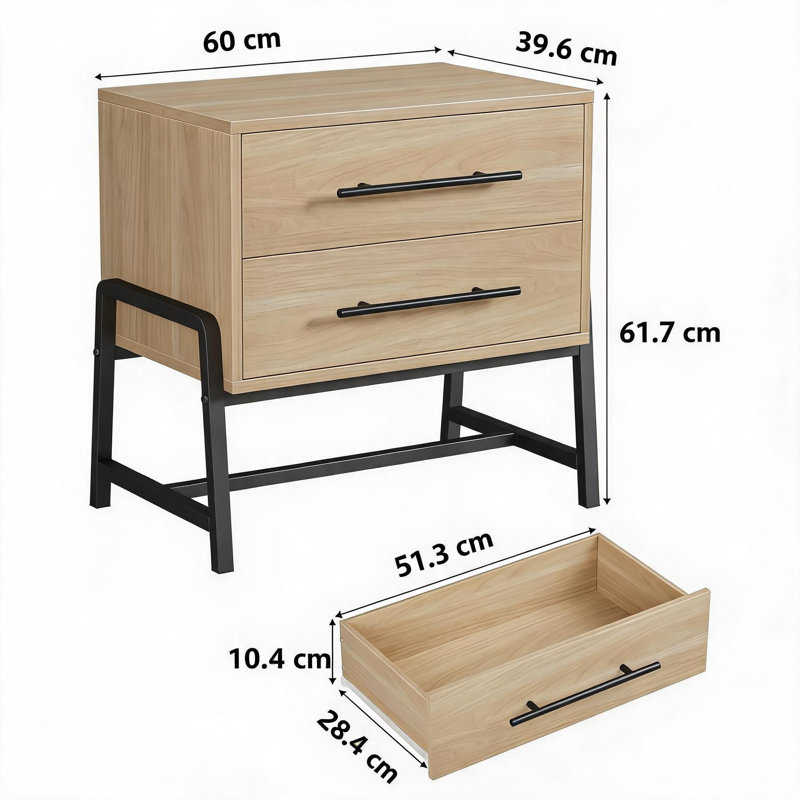 39.6 cm W Bedside Table