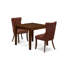 L'ensemble de salle à manger 3 pièces contient une table de cuisine carrée et 2 chaises Parson, noyer antique-1621009834-1621009850