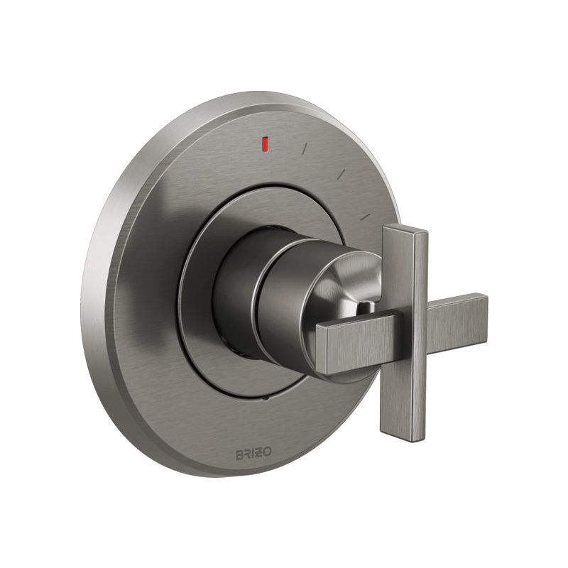 Levoir® Pressure Balance Valve Only Trim, Cross, Luxe Steel