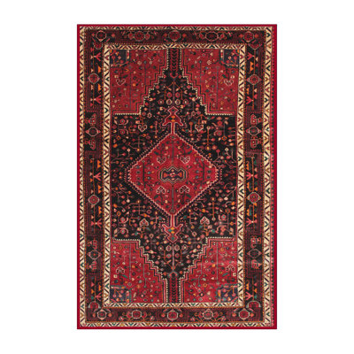 Tapis traditionnel rouge / noir Siipola