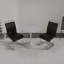 Ensemble de table de salle à manger 3 pièces, une table de salle à manger et une chaise rembourrée avec pieds en métal-1137837574