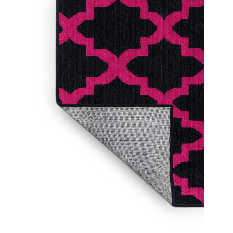 Machine Washable Trellis Gray Area Rug, Square 3'