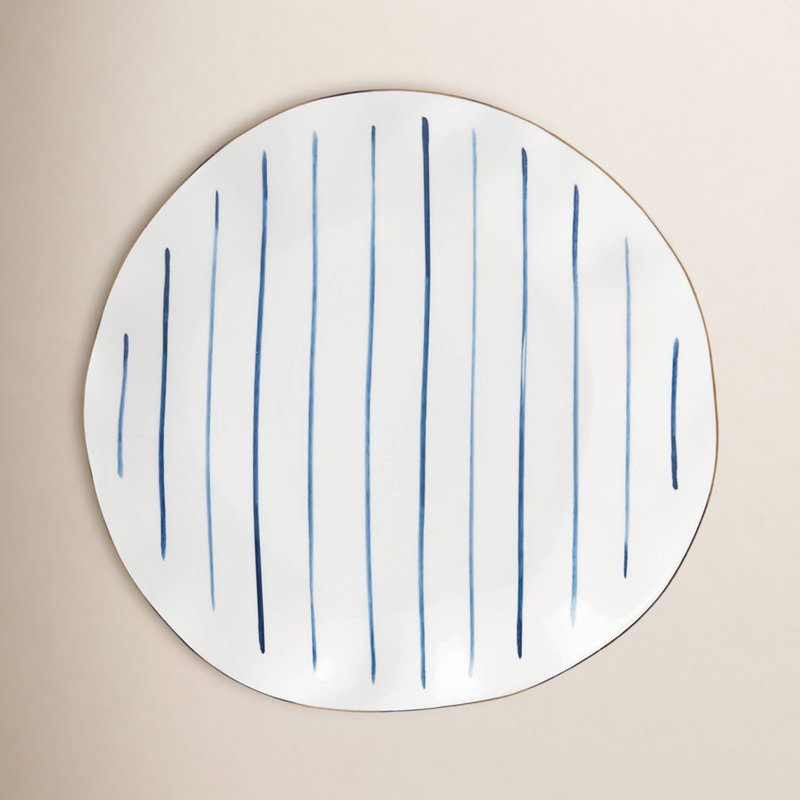 Ensemble de 4 assiettes Lenox Blue Bay Stripes