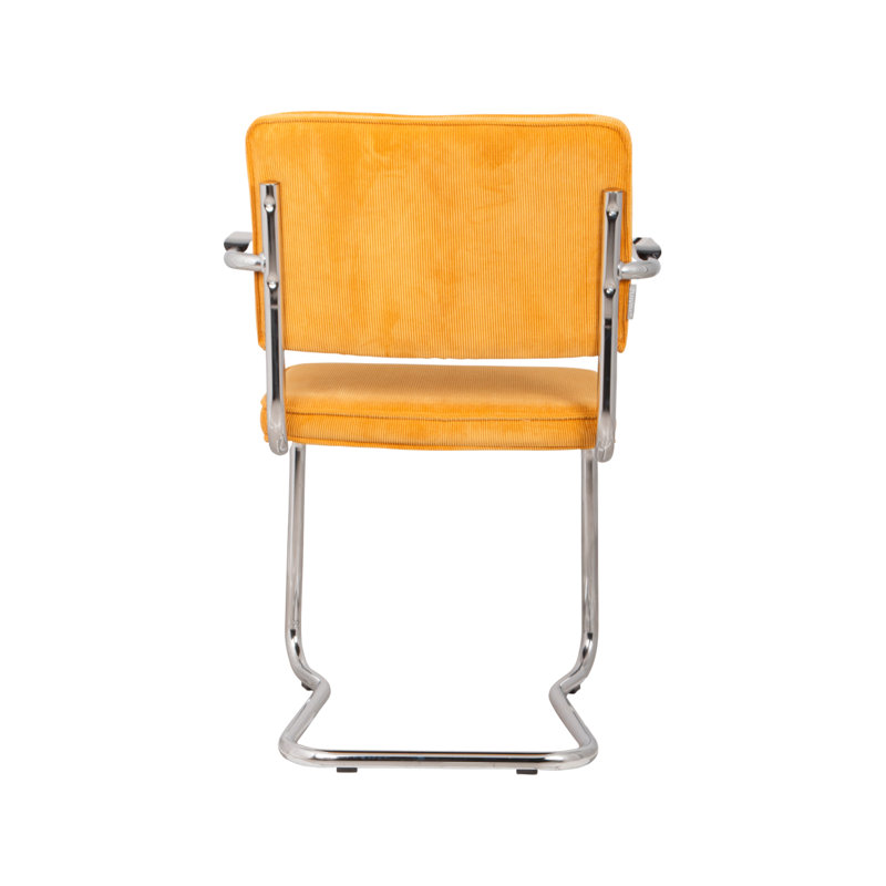 Ridge Upholstered Dining Chair, Yellow
