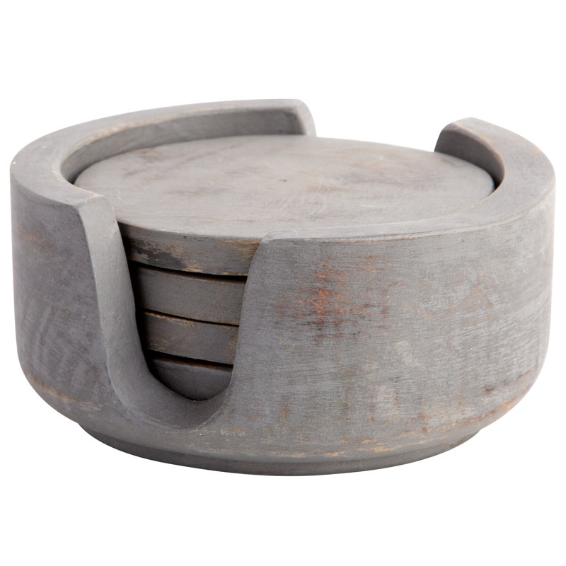 Sous-verre en bois, Gris