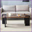 Table basse en noyer MDF pour petits espaces, facile à nettoyer et amp; Table de salon peu encombrante