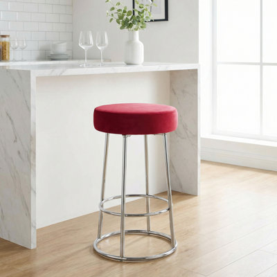 Holst Upholstered Counter Stool with Metal Frame
