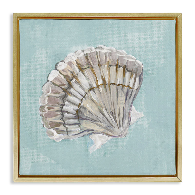 Toile flottante brossée encadrée par Julie DeRice, Cadre flottant métallique doré, H 18 po x l 18 po