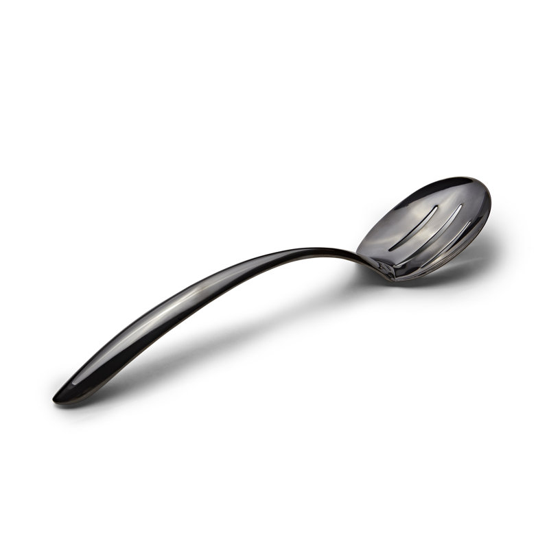 Cuillère de service rainurée, Noir