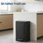 Poubelle 60L, poubelle de cuisine en acier inoxydable avec pédale, couvercle silencieux à fermeture en douceur, seau intérieur amovible, poubelle compacte pour la maison, le bureau et la salle de bain-128571145