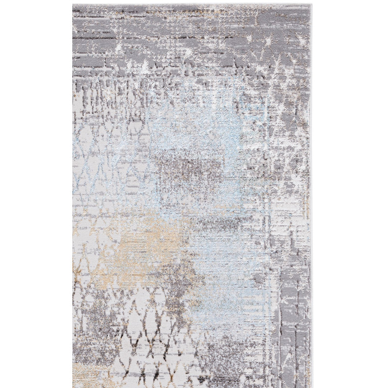 Aicia Air Performance Geometric Rug, Square 6'7"