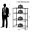 4 Tier Shelving Unit,Heavy-Duty Height Adjustable Storage Rack 1300 LBS Capacity with Adjustable Feet ,Metal Storage Shelves Wire Shelf for Kitchen Garage Laundry ,13.77"D x 35.43"W x 54.33"H