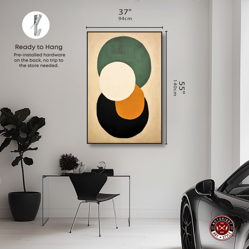 «Divers Coins», art mural rétro rétro par Notoriart, H 55 po x l 37 po, Cadre noir