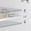 Buffet 32 po avec tiroir, tablette réglable et portes à fermeture douce, meuble télé de style campagne moderne, armoire de rangement blanche Buffet
