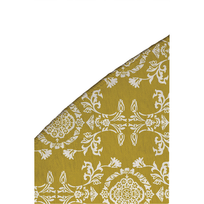 Jackie Soft Step Outdoor Area Rug, Gold, Round 5'