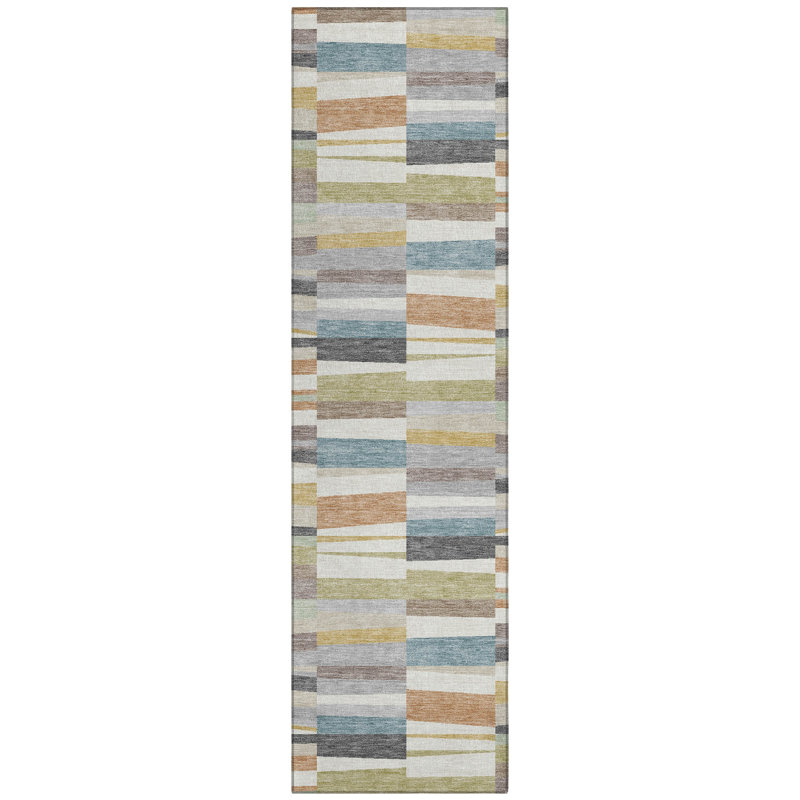Tapis intérieur / extérieur lavable à la machine Chantille ACN2575, Ivoire ivoire, Tapis de couloir 2 pi 3 po x 7 pi 6 po