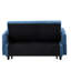 Lit 55,1 "avec ports et dossier - bleu pour chambre à coucher, salon, appartement, bureau réglable et 2 poches de rangement pour oreillers-2138287649