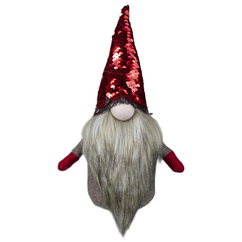 Décoration de Noël 9 po beige et rouge Elf