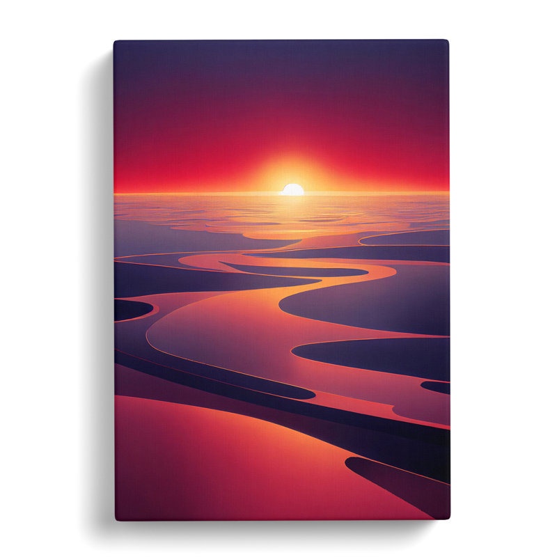 Futuristic Sunset View - Wrapped Canvas, 50cm H x 35cm W x 3cm D