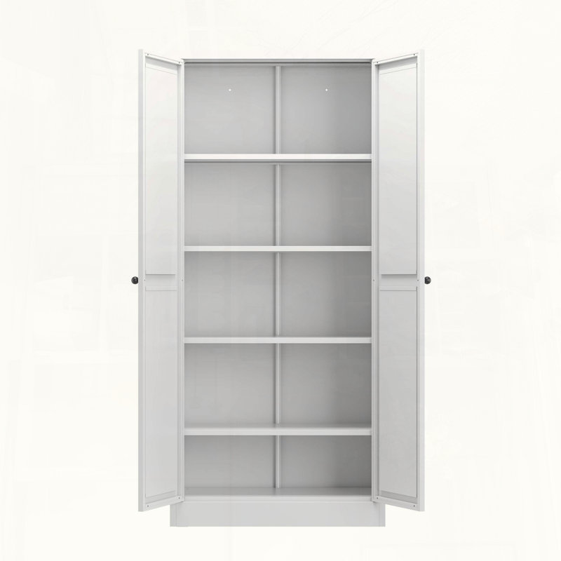 61 armoires de cuisine 61 en métal blanc avec tablettes robustes de 110 lb