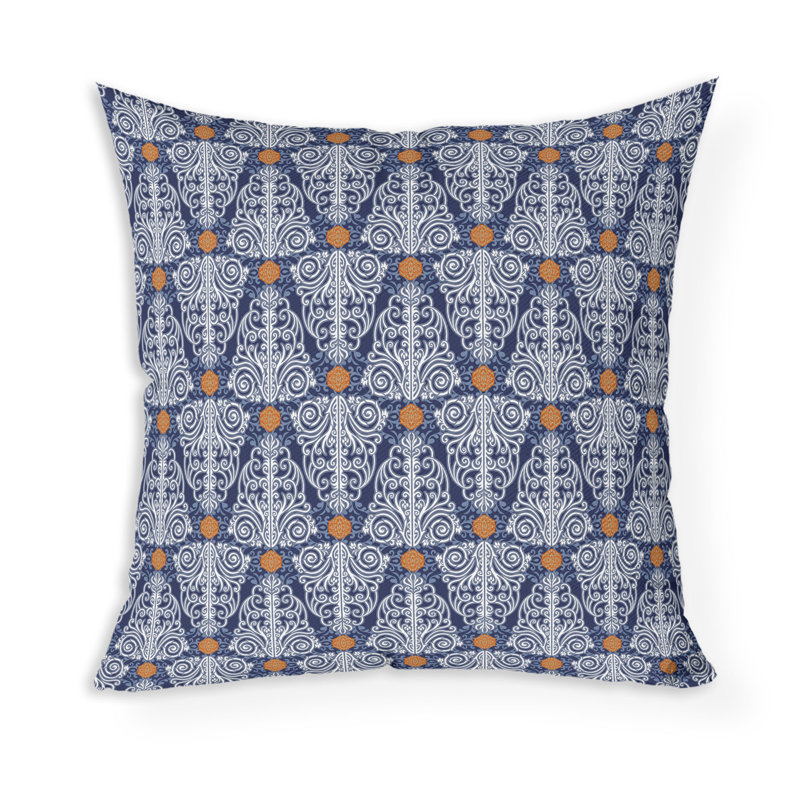 Coussin Mandala, Bleu, H 18 po x l 18 po
