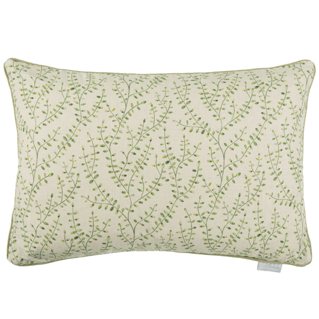 Eden Eden Floral Piped Cushion Feathers Floral Rectangular Lumbar Cushion Cushion With Filling