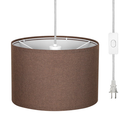 James 1 - Light Drum Linen Plug-in Pendant