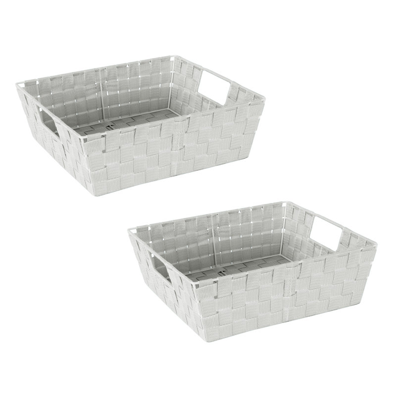 Panier en tissu, H 5 po x l 15 po x P 13 po, Chiné, 2