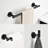 3 Sus304 Stainless Steel Bathroom Hardware In Matte Black Color. Includes Towel Bar, Toilet Paper Holder, Robe Hook. Rustproof, Strong, Scratch-. Modern Design. Simple Installation. Mounting Supplied-43091244
