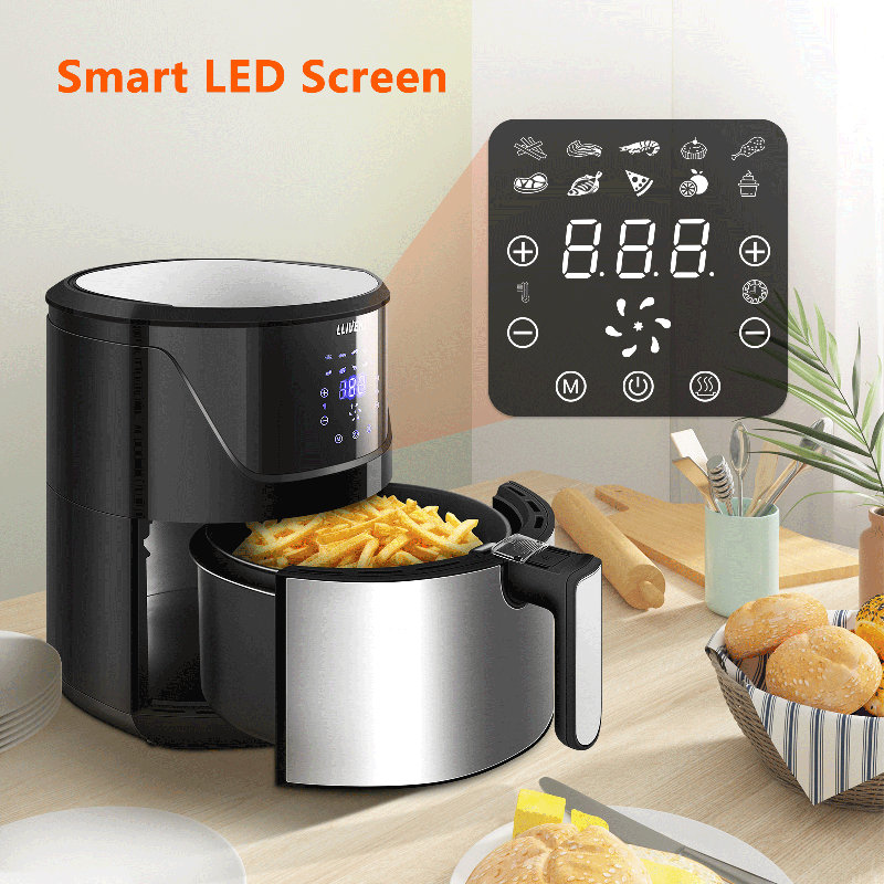 WOLTU 4L Air Fryer Oven, Silver/Black