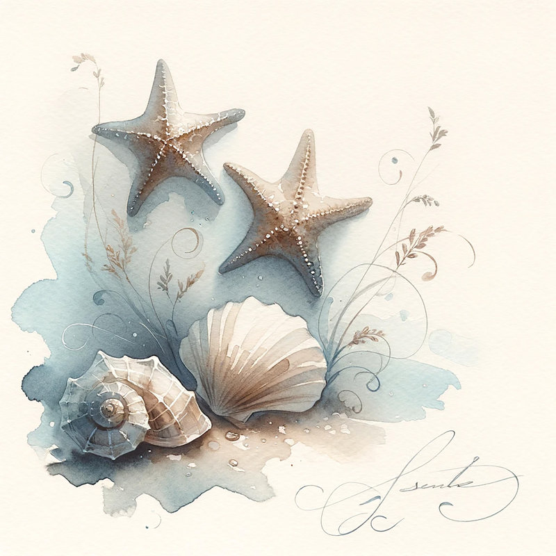 " Seashore Sentiments ", 12" H x 12" W x 1" D