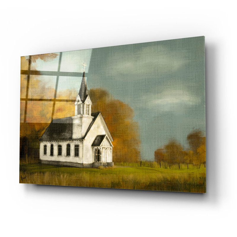 Art mural épique «Autumn Chapel» par Ashley Bradley, 24 po x 16 po, H 16 po x l 24 po