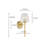Bekki 1-Light Cloud Glass Wallchiere Steel Dimmable Gold Wall Sconce