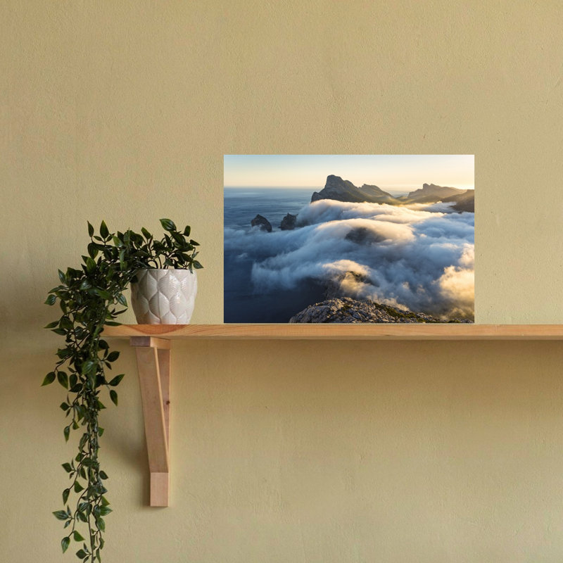 «Fog Wave», impression de paysage côtier abstrait, H 16 po x l 24 po