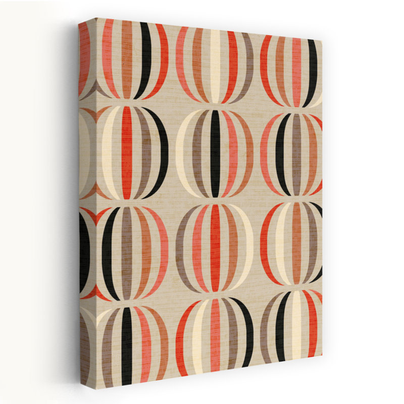 Art contemporain contemporain à motif géométrique audacieux, H 60 po x l 40 po