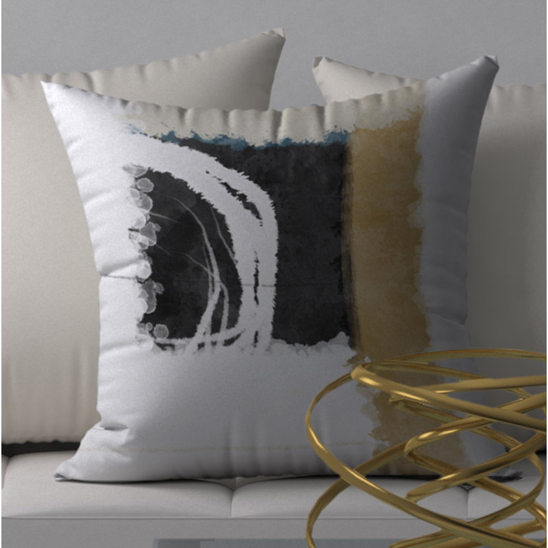 Magnifique housse de coussin décorative carrée et insert, 24" X 24"