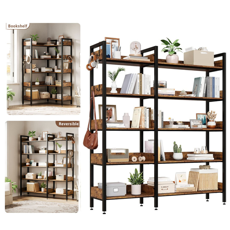Bibliothèque de coin convertible à 5 niveaux