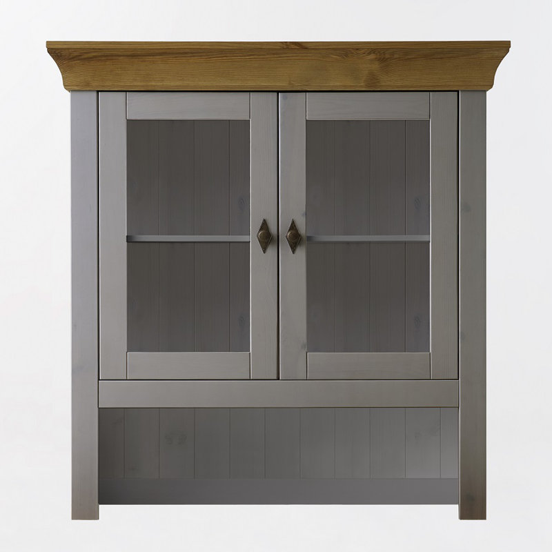 Hojanovice Display Cabinet, Grey/Leach-coloured