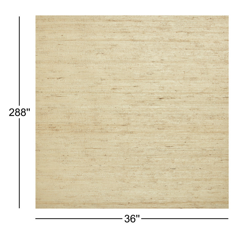 Arrowroot Weave Authentic Grasscloth Wallpaper, Natural