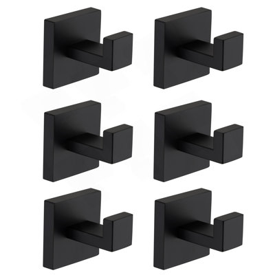 6 Pack Wall-Mounted Stainless Steel Bathroom Towel Hooks/Coat Hooks For Bathroom, Bedroom, Kitchen