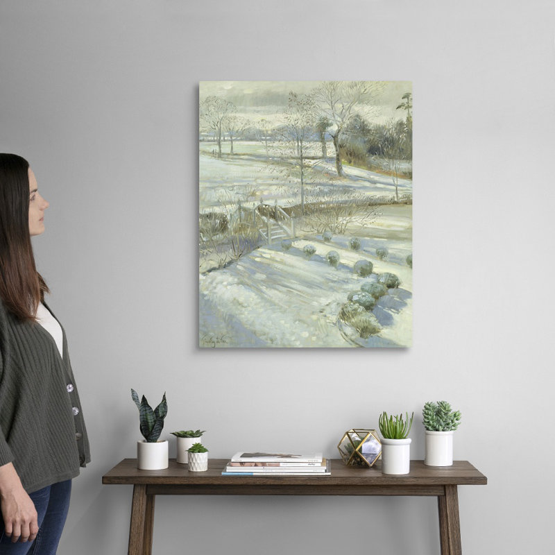 Lavande et le pont chinois par Timothy Easton - impression sur toile, H 30 po x l 24 po x P 1,25 po, Toile tendue