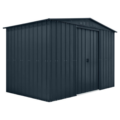 Globel 10 X 6 Apex Grey Metal Shed
