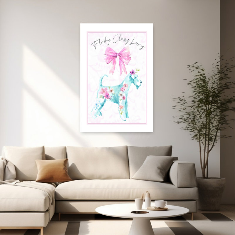 «Classy Lucy», art abstrait rétro, paysage naturel, abeille, H 60 po x l 40 po