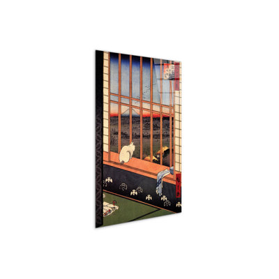 "Asakusa Ricefields" by Hiroshige Utagawa 53×79.5 cm CrystalArt Acrylic Glass Effect, Lightweight Ready to Hang