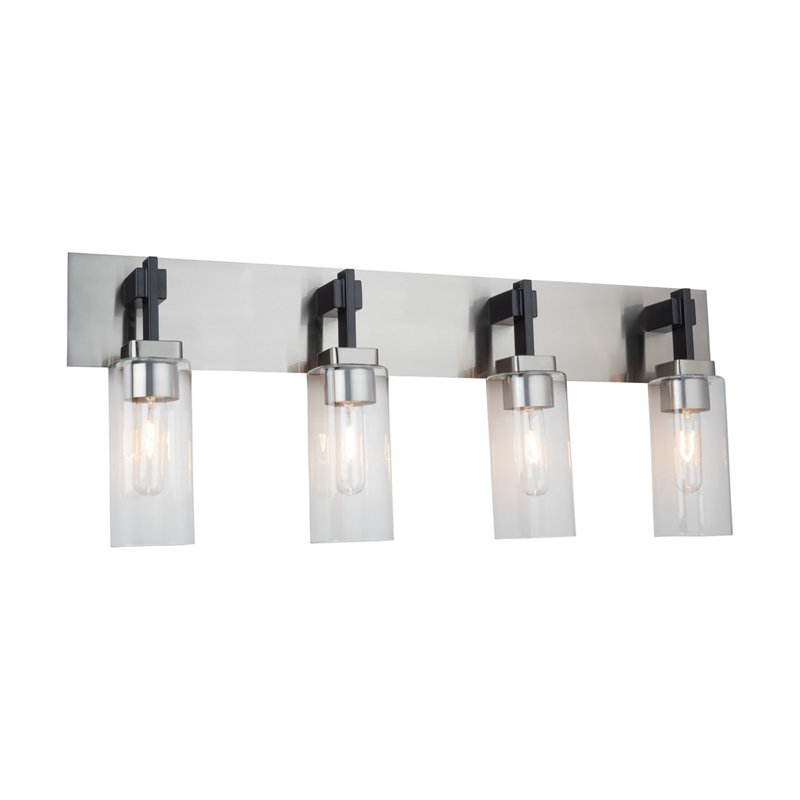 Ensemble de meuble-lavabo Arlington - nickel satiné - 4 lumières