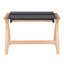 Bureau en bois naturel et verre noir Bentley