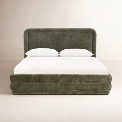 Chenille Upholstered Bed