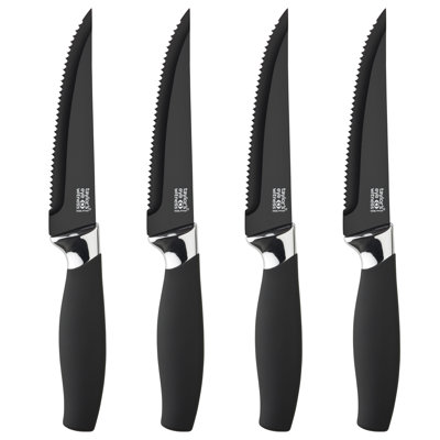 David Shaw Silverware Brooklyn 4 Piece Stainless Steel Steak Knife Set